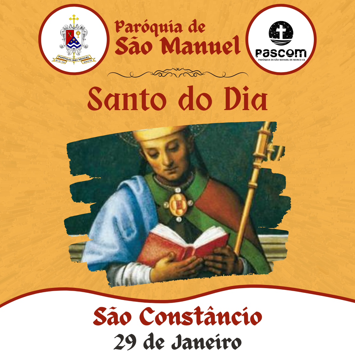 São Constâncio. Créditos: Paróquia de São Manuel