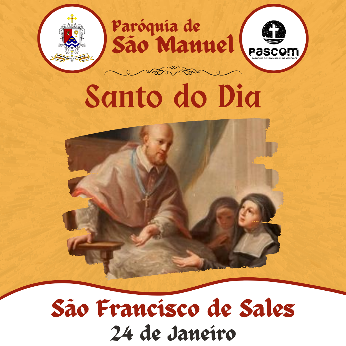 São Francisco de Sales. Créditos: Paróquia de São Manuel