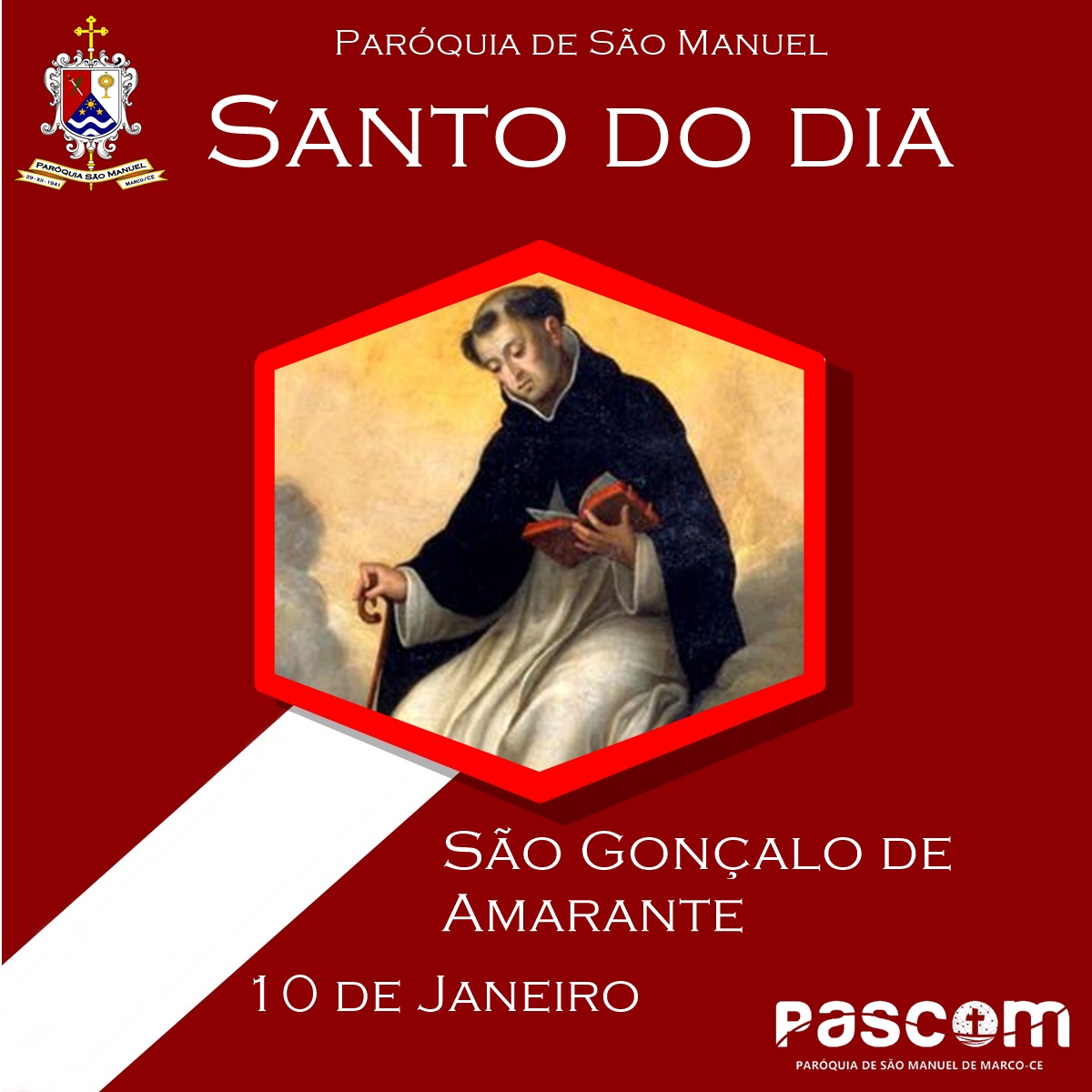 São Gonçalo de Amarante. Créditos: Paróquia de São Manuel