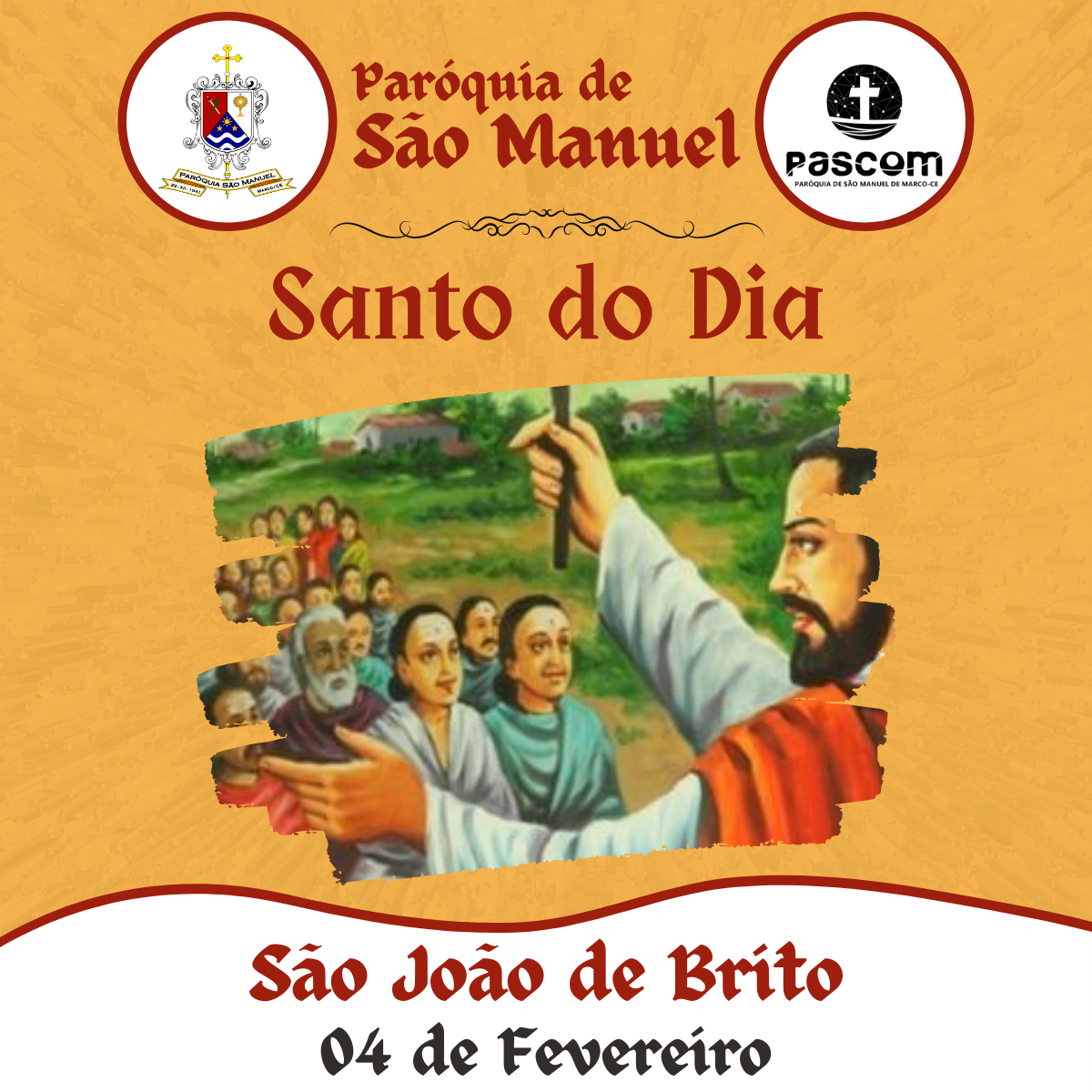 São João de Brito. Créditos: Paróquia de São Manuel