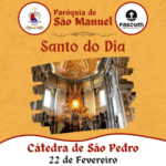 Cátedra de São Pedro. Créditos: Paróquia de São Manuel