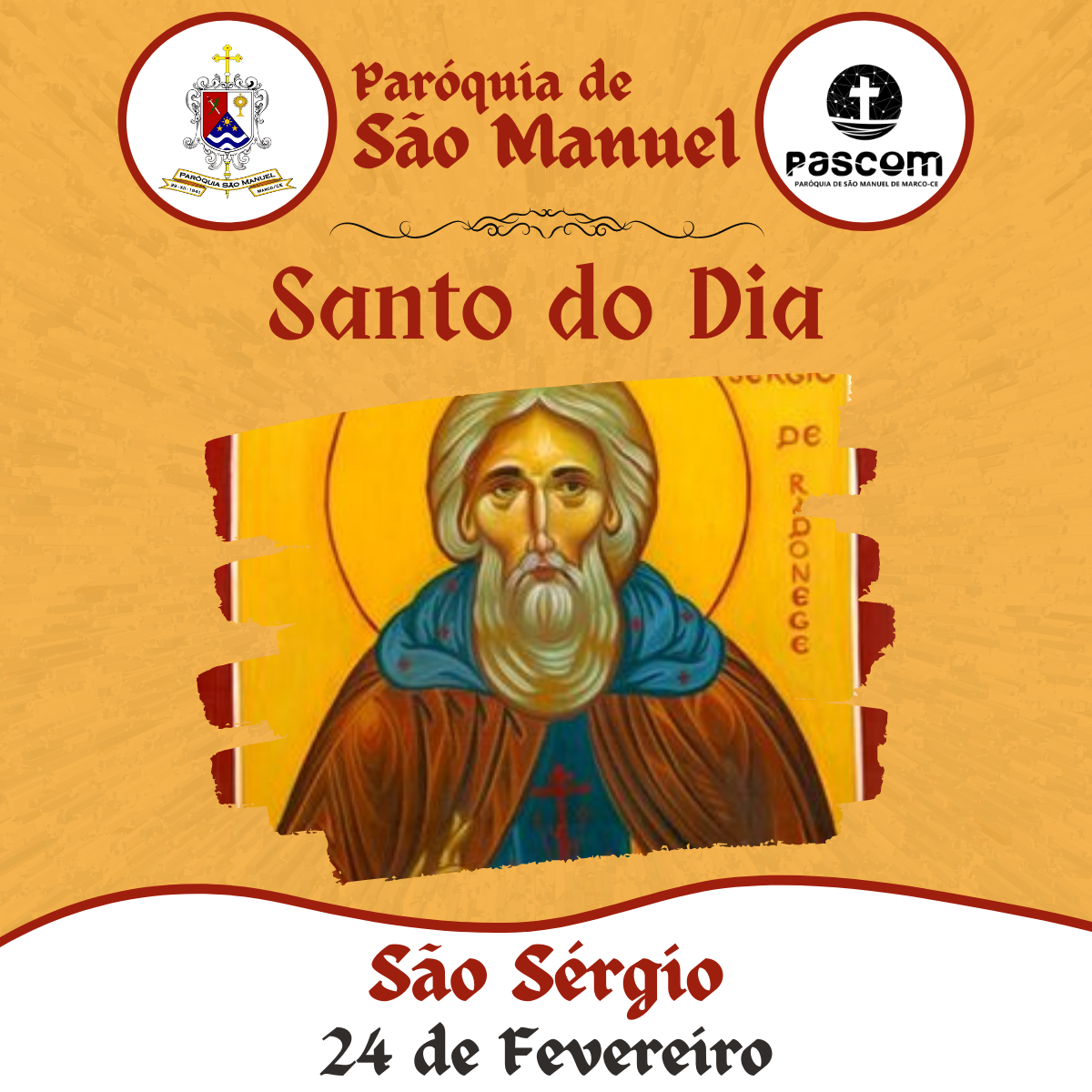 São Sérgio. Créditos: Paróquia de São Manuel