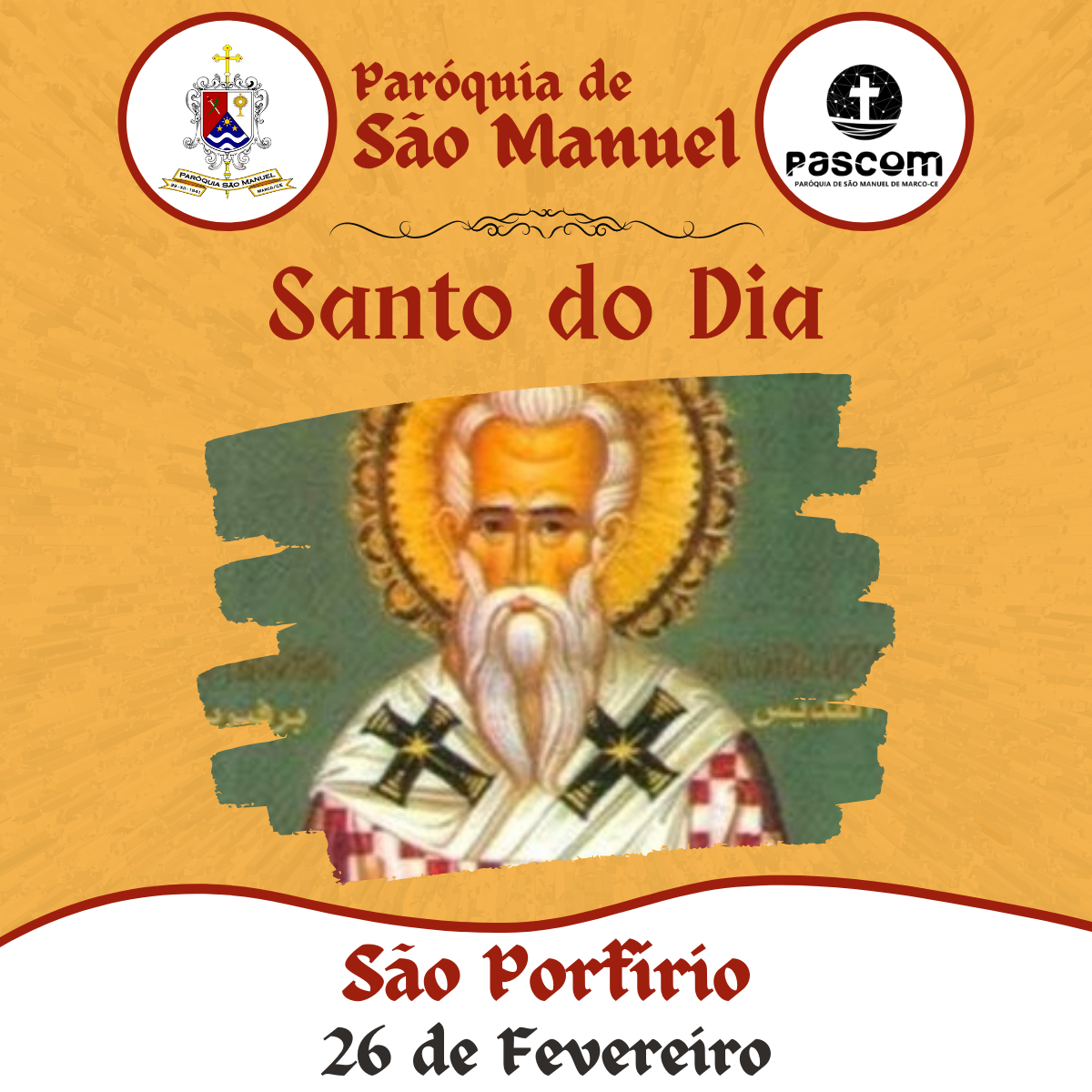 São Porfírio. Créditos: Paróquia de São Manuel