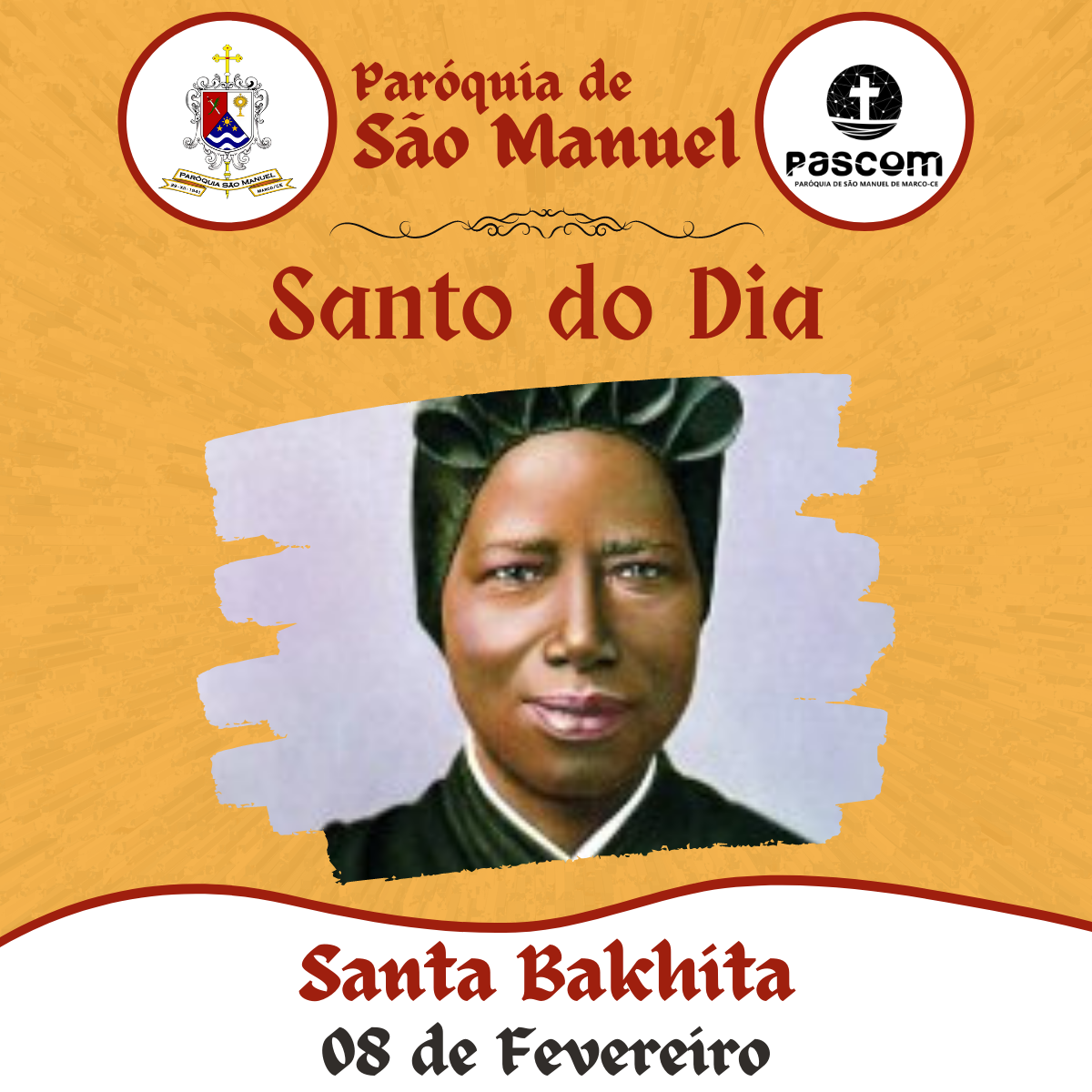 Santa Bakhita. Créditos: Paróquia de São Manuel