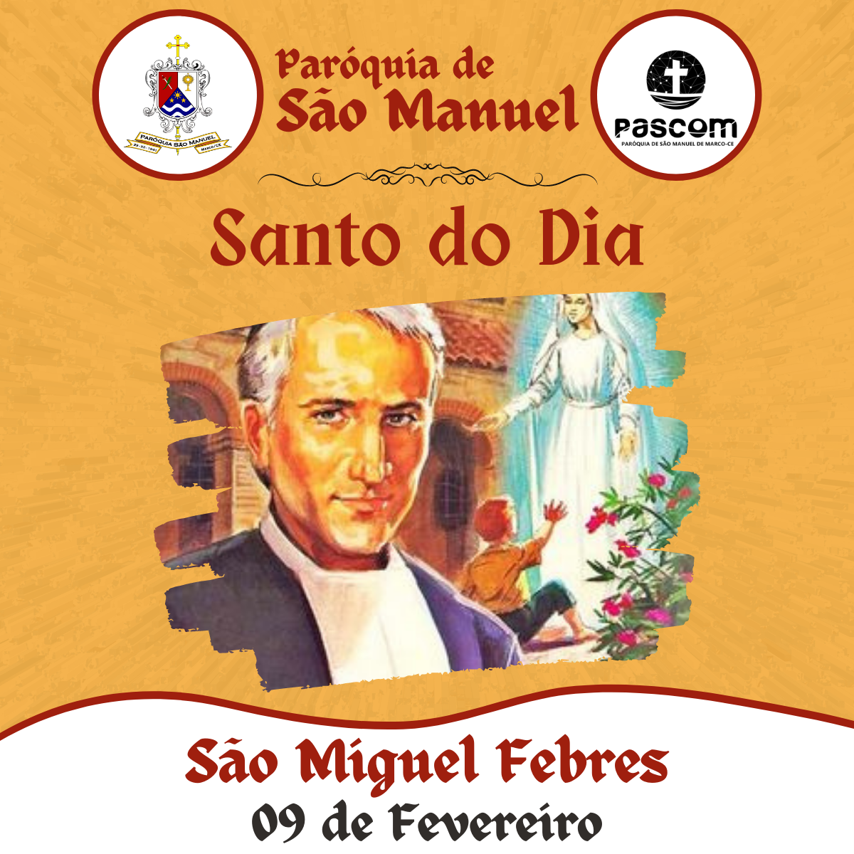 São Miguel Febres. Créditos: Paróquia de São Manuel