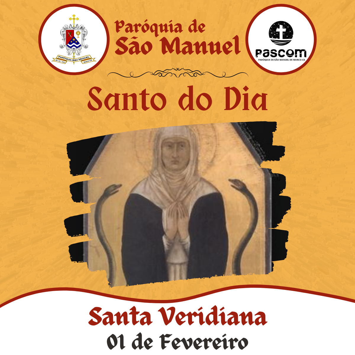 Santa Veridiana. Créditos: Paróquia de São Manuel