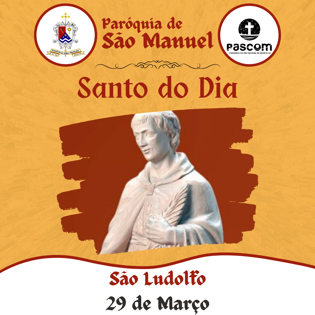 São Ludolfo. Créditos: Paróquia de São Manuel