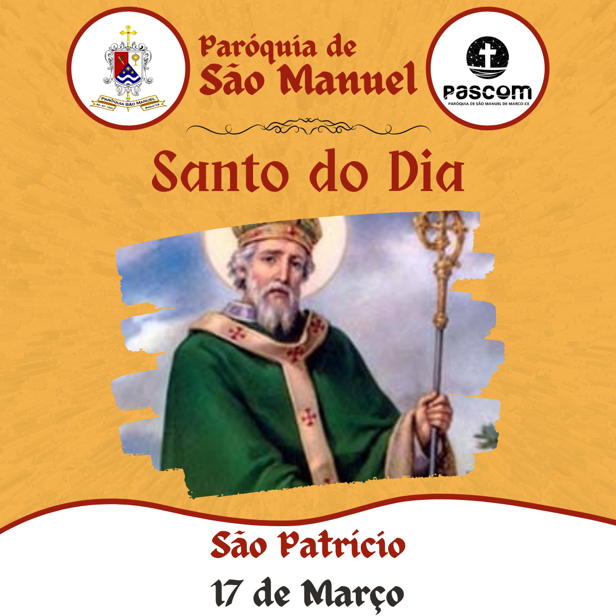 São Patrício. Créditos: Paróquia de São Manuel