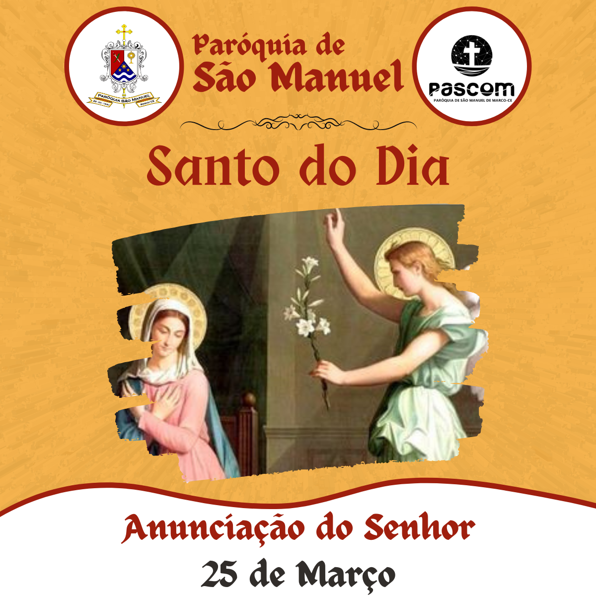 Anunciação do Senhor. Créditos: Paróquia de São Manuel