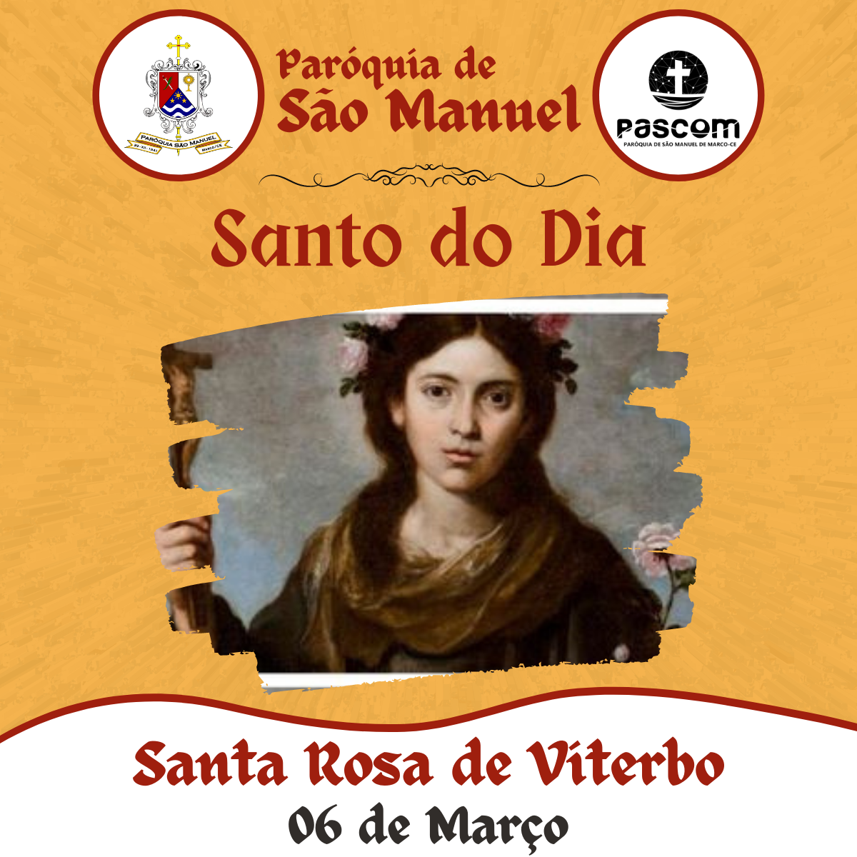 Santa Rosa de Viterbo. Créditos: Paróquia de São Manuel