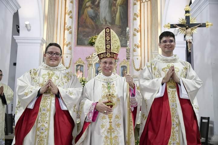 Padre Bruno, Dom Vasconcelos e Padre Eduardo. Créditos: Diocese de Sobral
