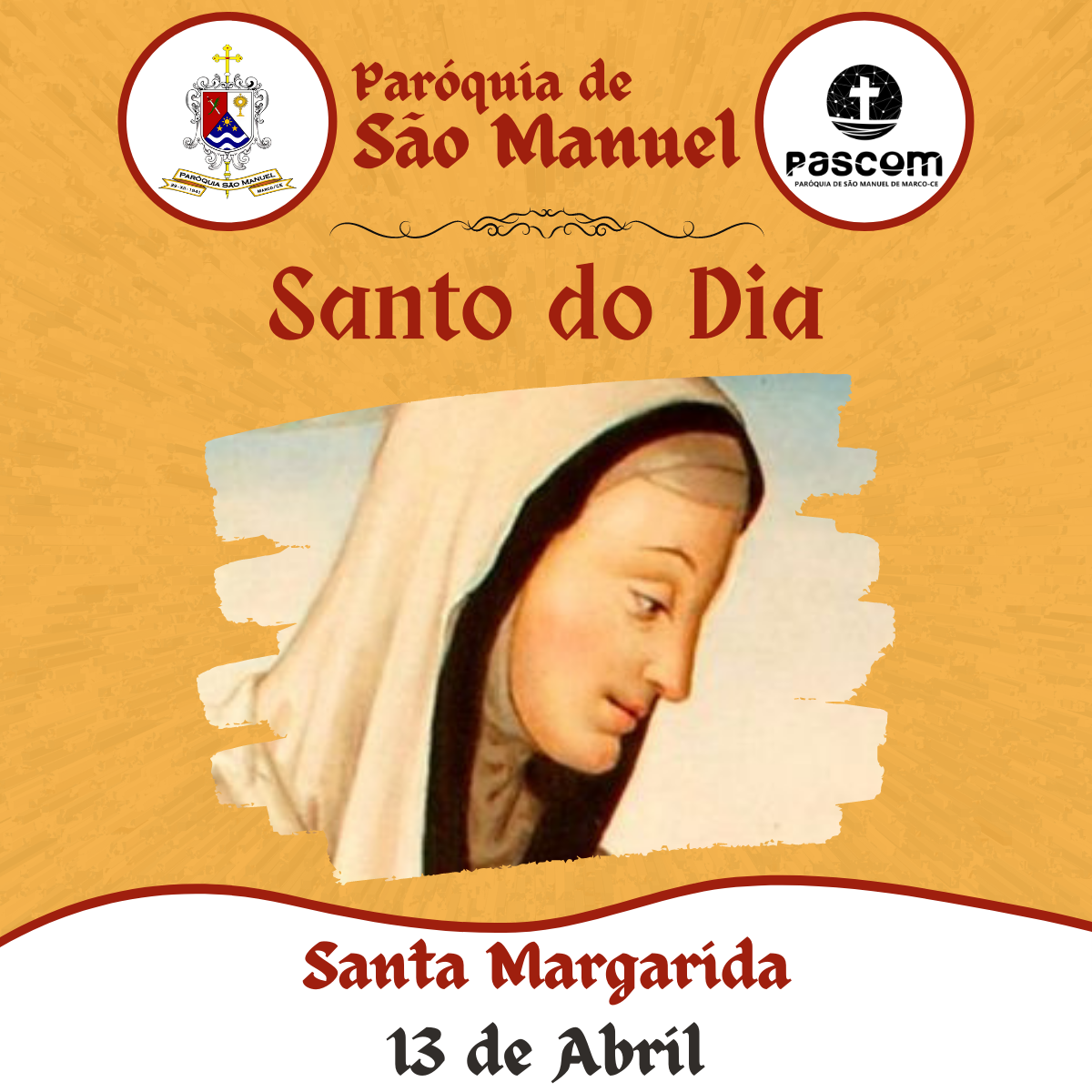 Santa Margarida. Créditos: Paróquia de São Manuel