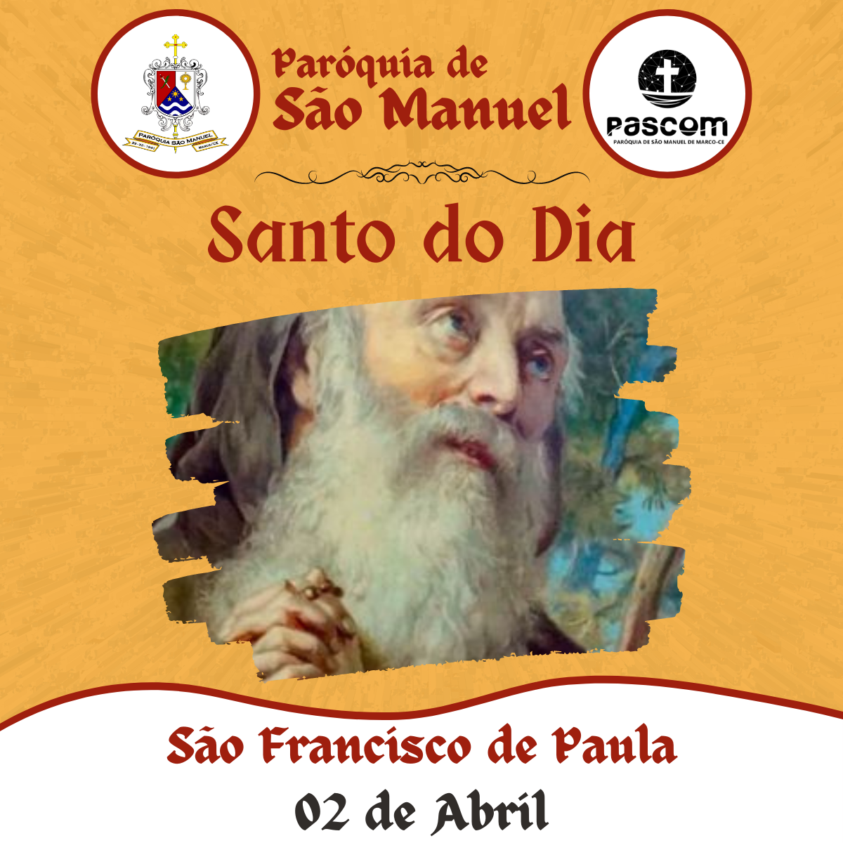 São Francisco de Paula. Créditos: Paróquia de São Manuel