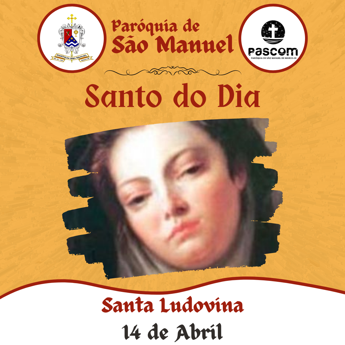 Santa Ludovina. Créditos: Paróquia de São Manuel