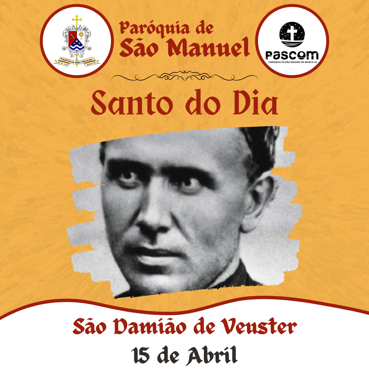 São Damião de Veuster. Créditos: Paróquia São Manuel