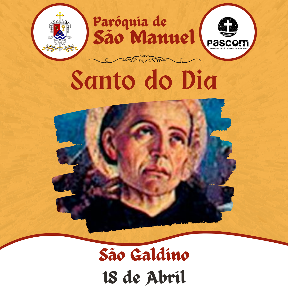 São Galdino. Créditos: Paróquia de São Manuel