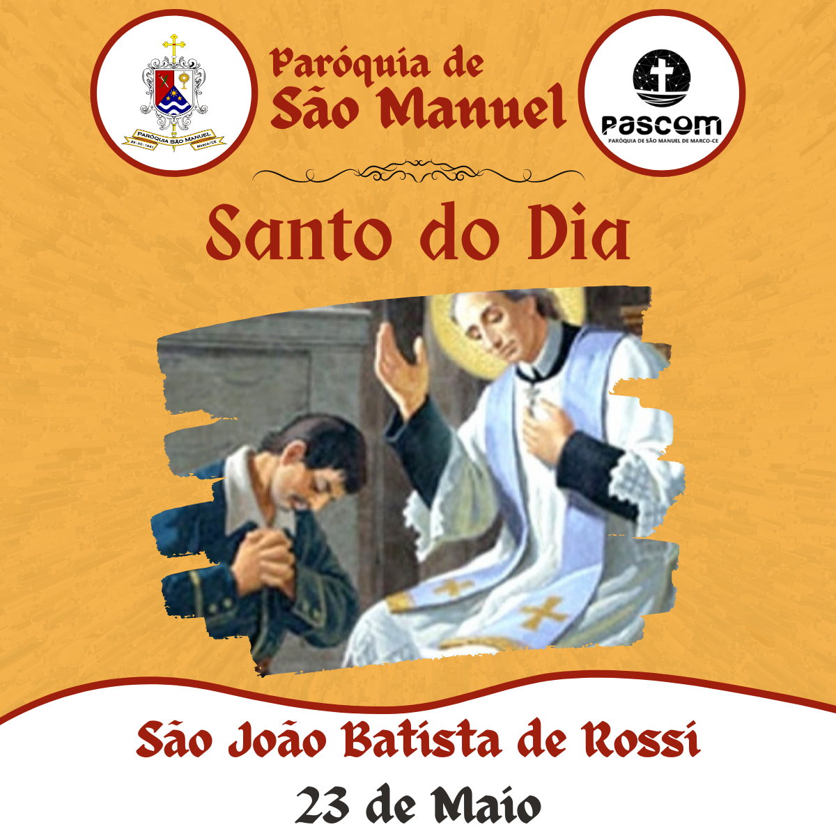 São João Batista de Rossi. Créditos: Paróquia de São Manuel