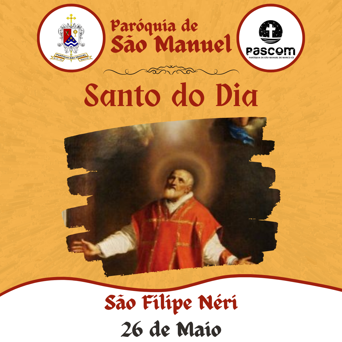 São Filipe Néri. Créditos: Paróquia de São Manuel