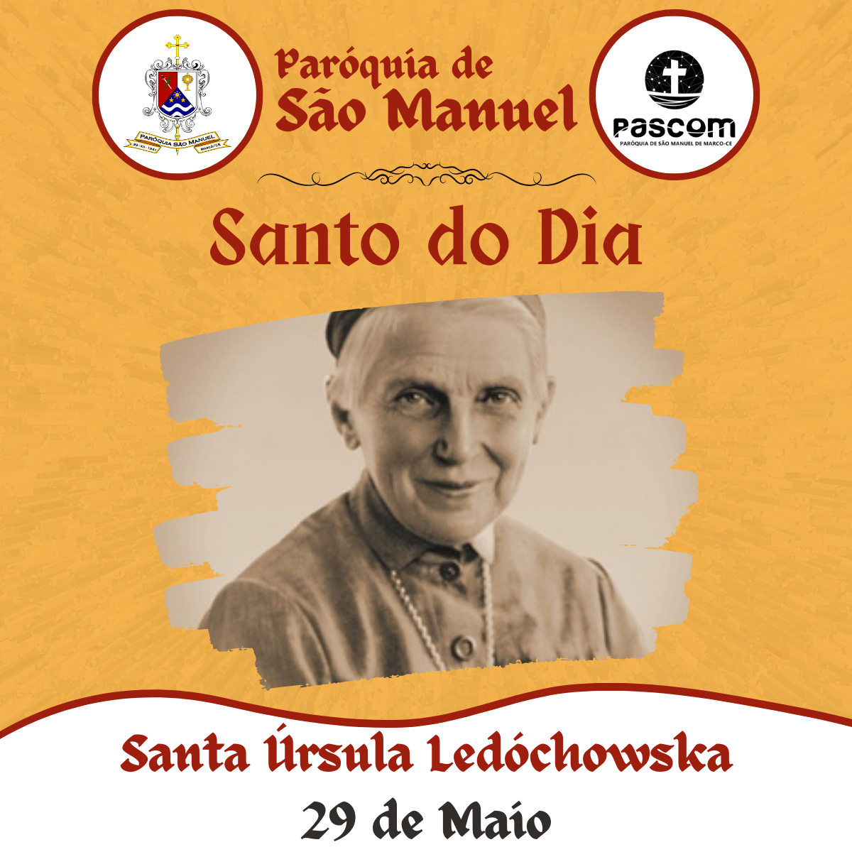 Santa Úrsula Ledóchowska. Créditos: Paróquia de São Manuel