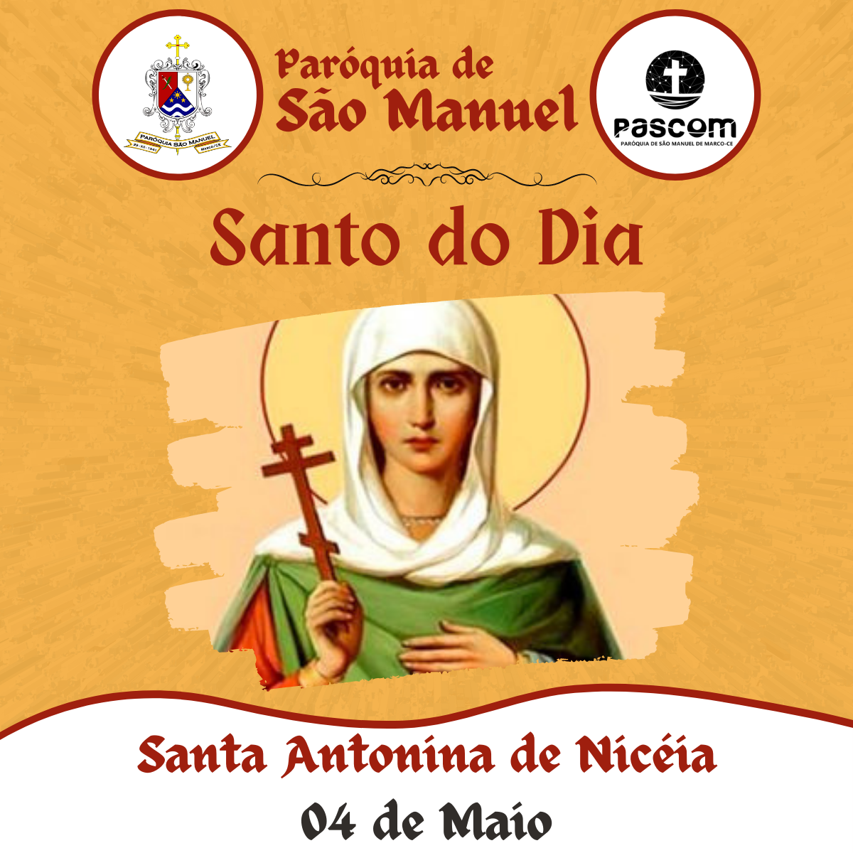 Santa Antonina de Nicéia. Créditos: Paróquia de São Manuel