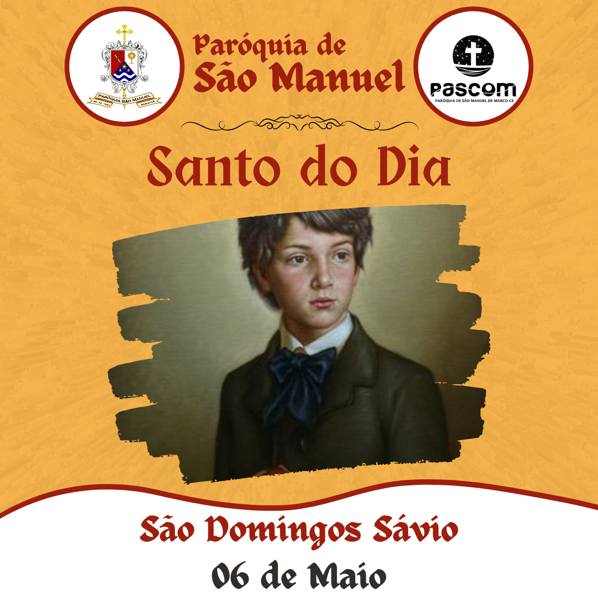 São Domingos Sávio. Créditos: Paróquia de São Manuel