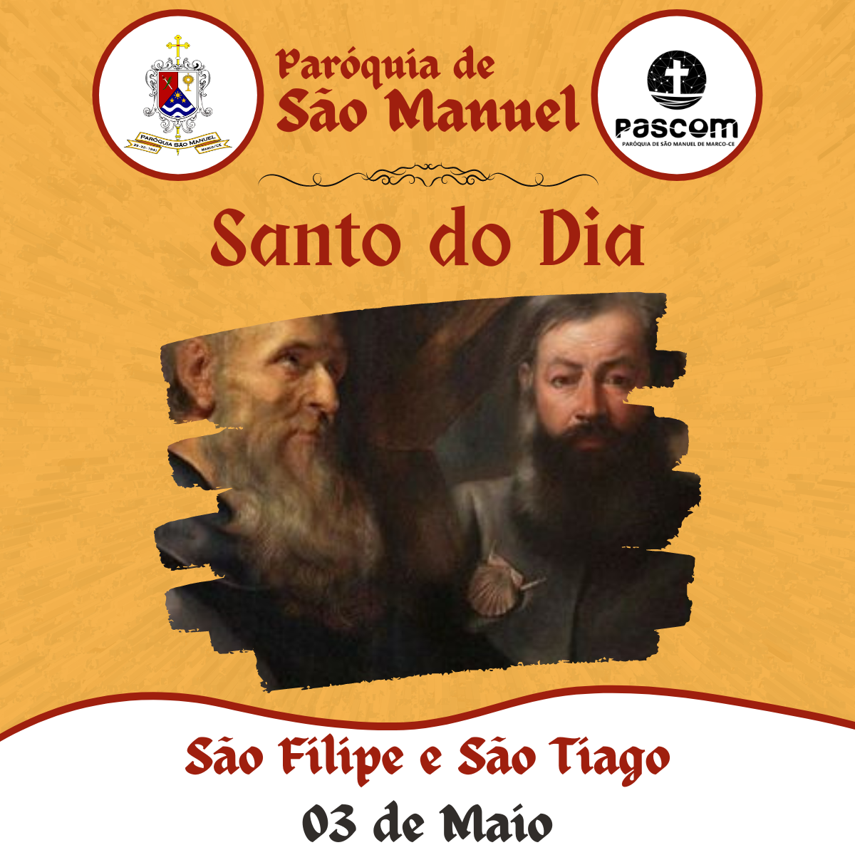 São Filipe e São Tiago. Créditos: Paróquia de São Manuel