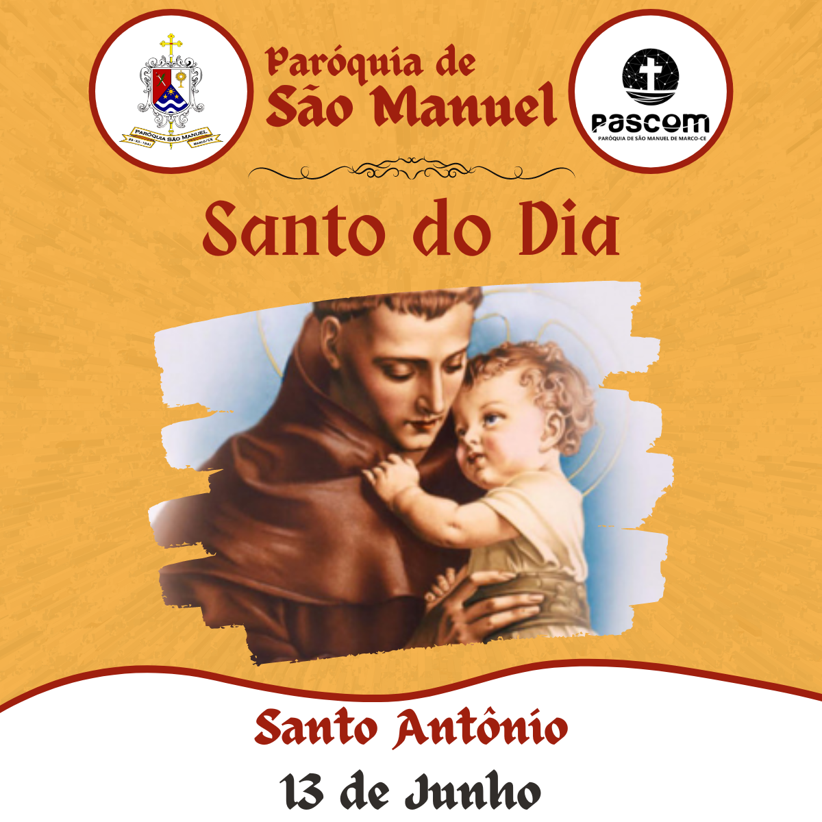 Santo Antônio. Créditos: Paróquia de São Manuel