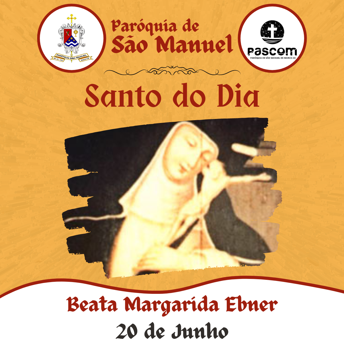 Beata Margarida Ebner. Créditos: Paróquia de São Manuel