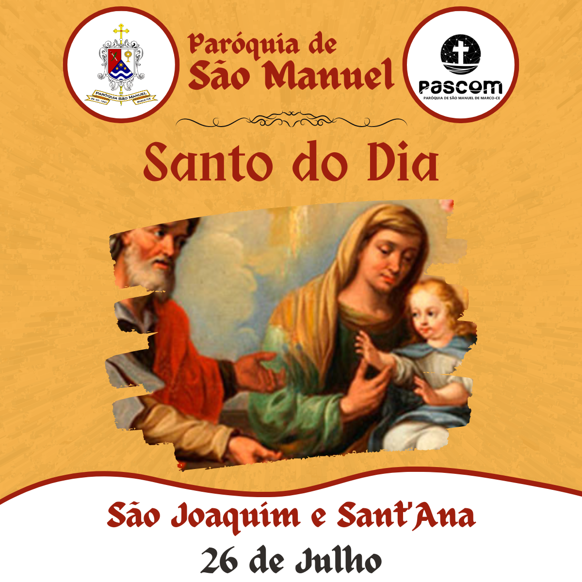 São Joaquim e Sant'Ana. Créditos: Paróquia de São Manuel