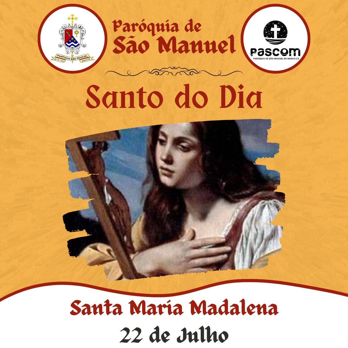 Santa Maria Madalena. Créditos: Paróquia de São Manuel