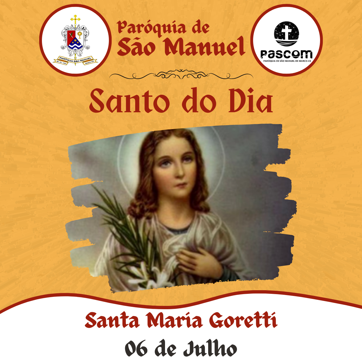 Santa Maria Goretti. Créditos: Paróquia de São Manuel