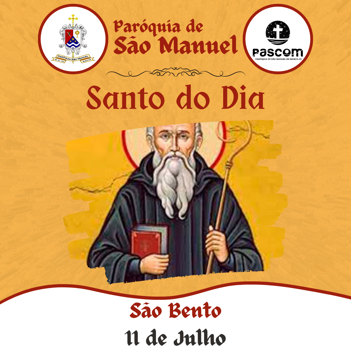 São Bento. Créditos: Paróquia de São Manuel