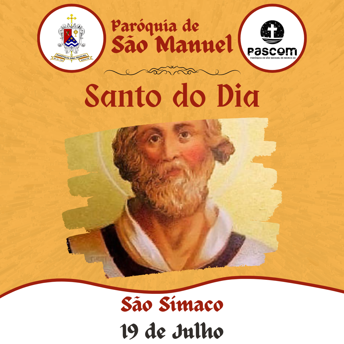 São Símaco. Créditos: Paróquia de São Manuel