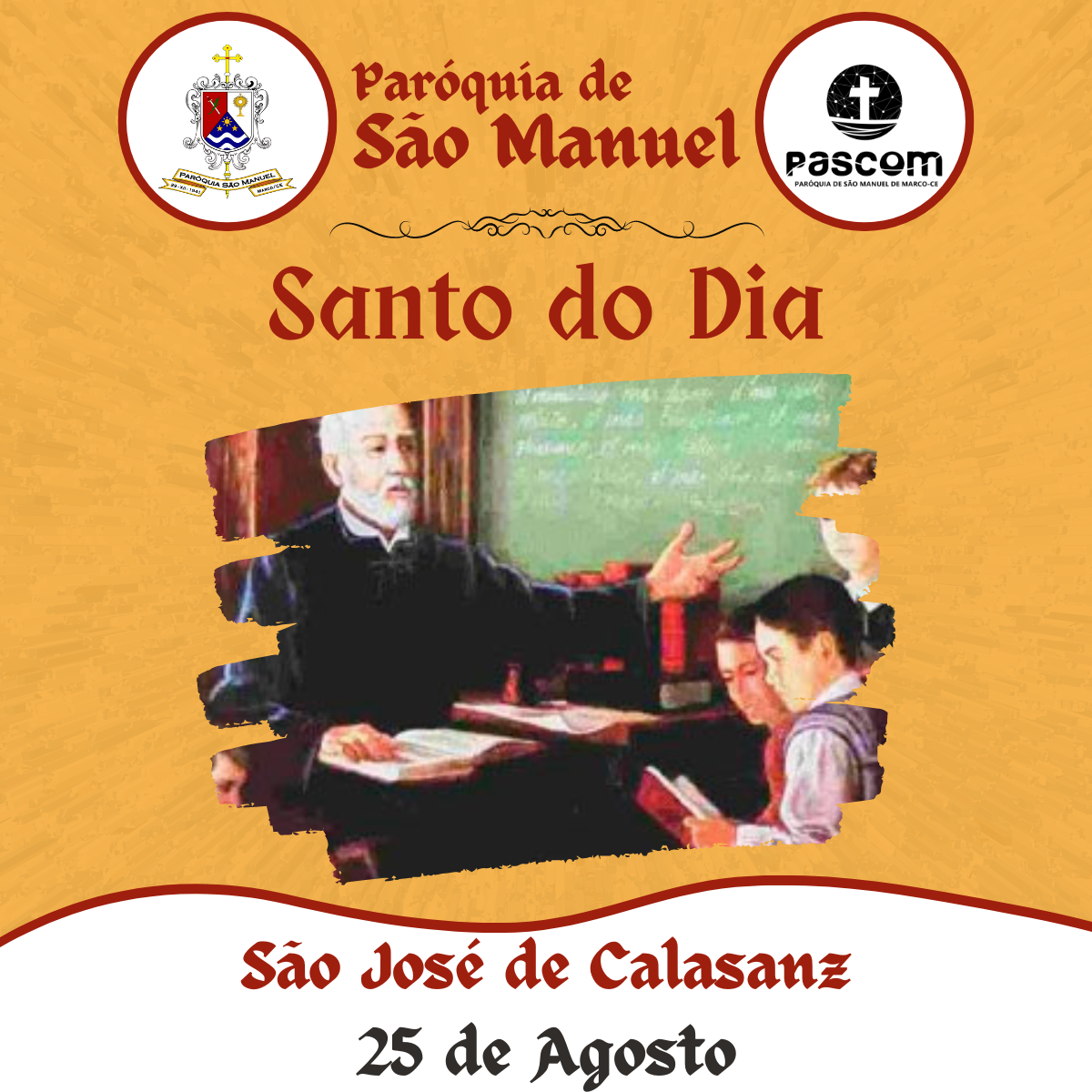 São José de Calasanz. Créditos: Paróquia de São Manuel