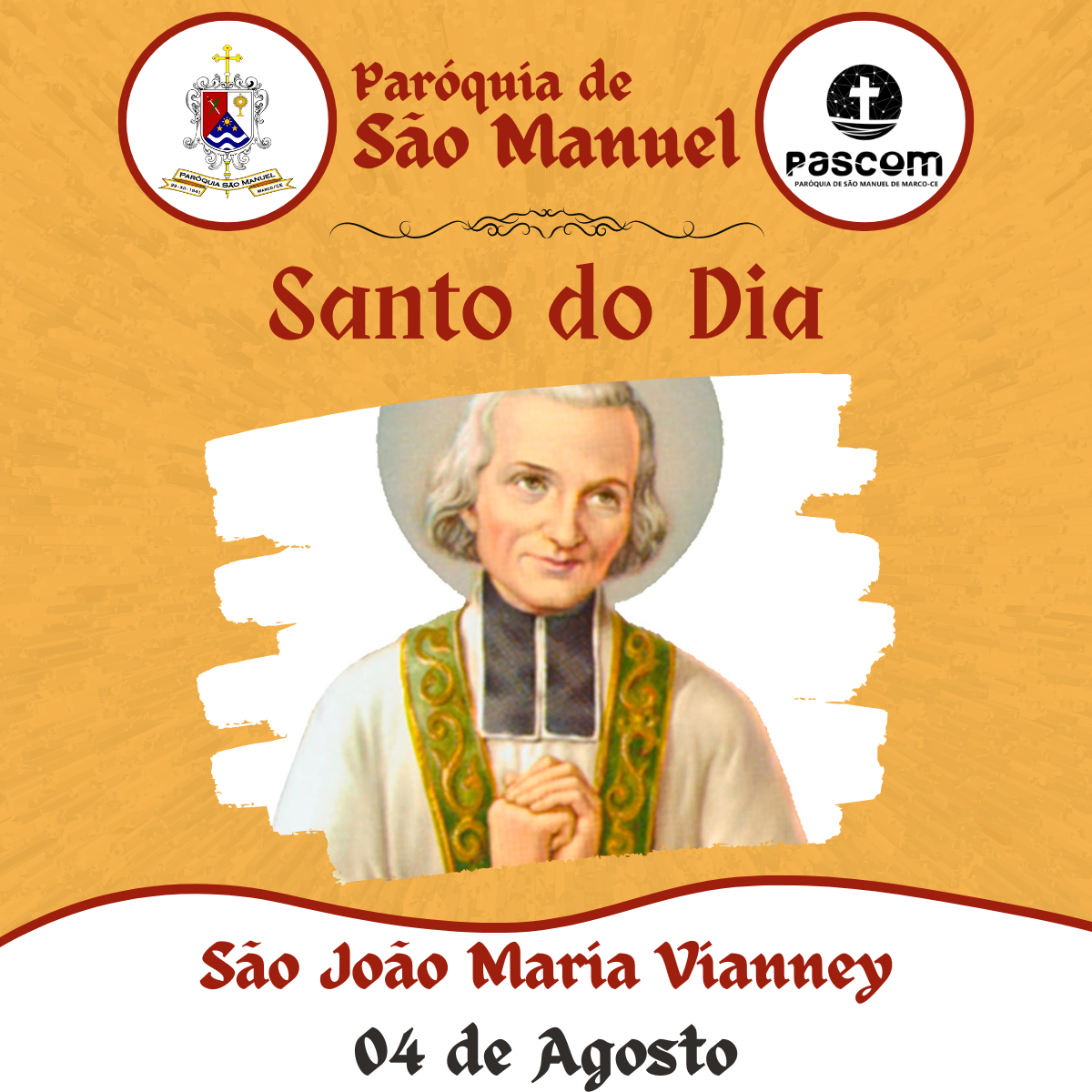 São João Maria Vianney. Créditos: Paróquia de São Manuel