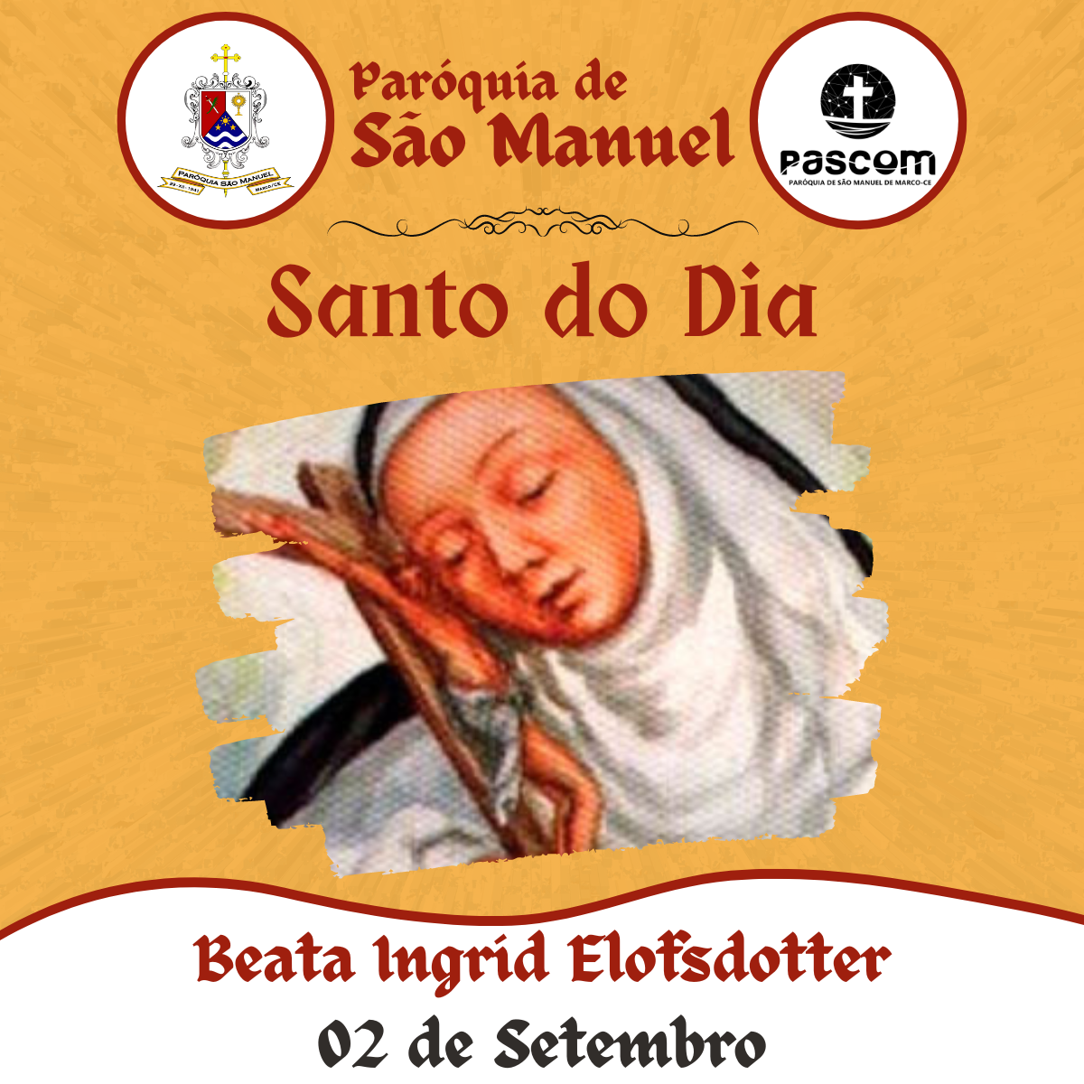 Beata Ingrid Elofsdotter. Créditos: Paróquia de São Manuel