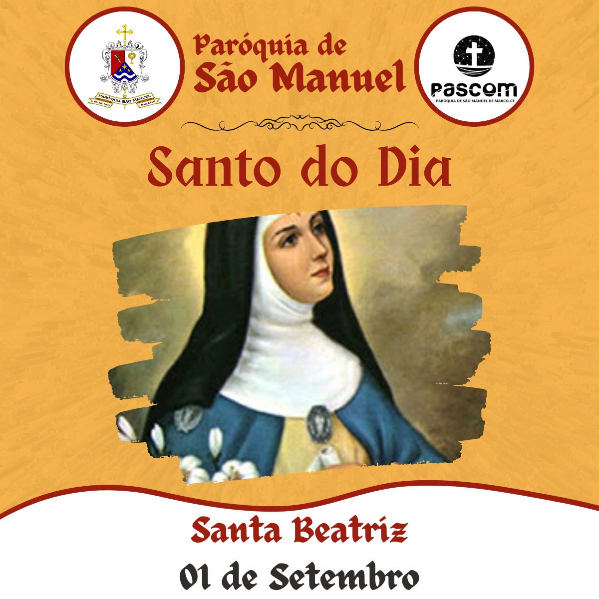 Santa Beatriz. Créditos: Paróquia de São Manuel