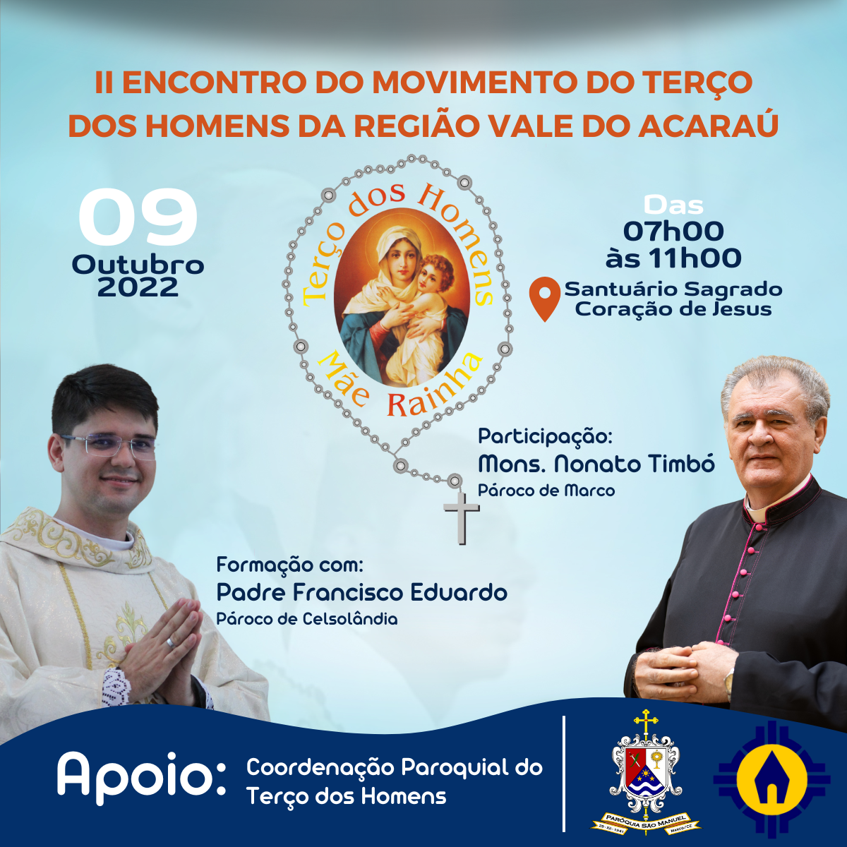 II Encontro do Movimento do Terço dos Homens da Região Vale do Acaraú. Créditos: PASCOM Paróquia São Manuel