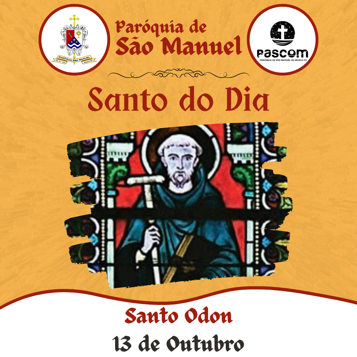 Santo Odon. Créditos: Paróquia de São Manuel