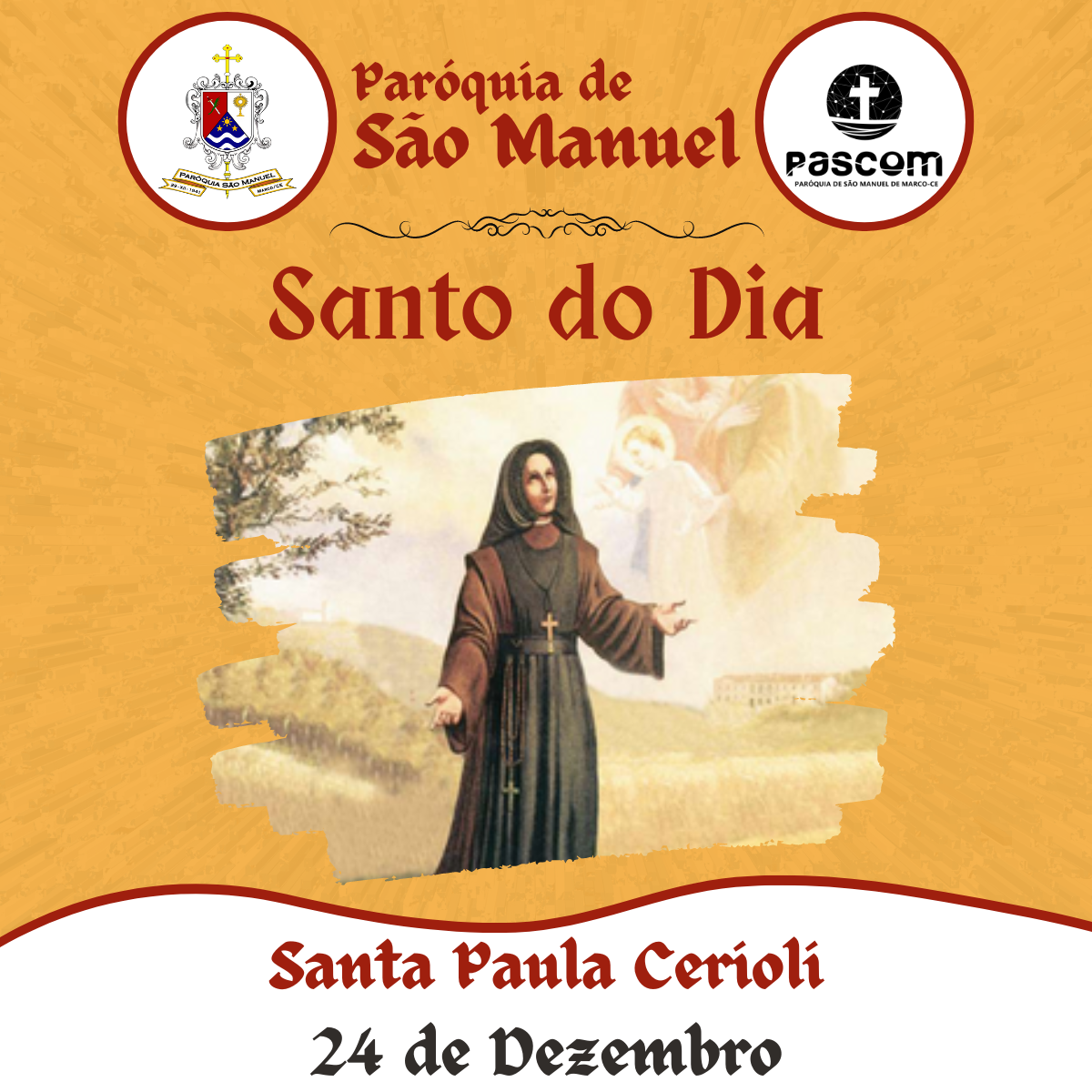 Santa Paula Cerioli. Créditos: Paróquia de São Manuel