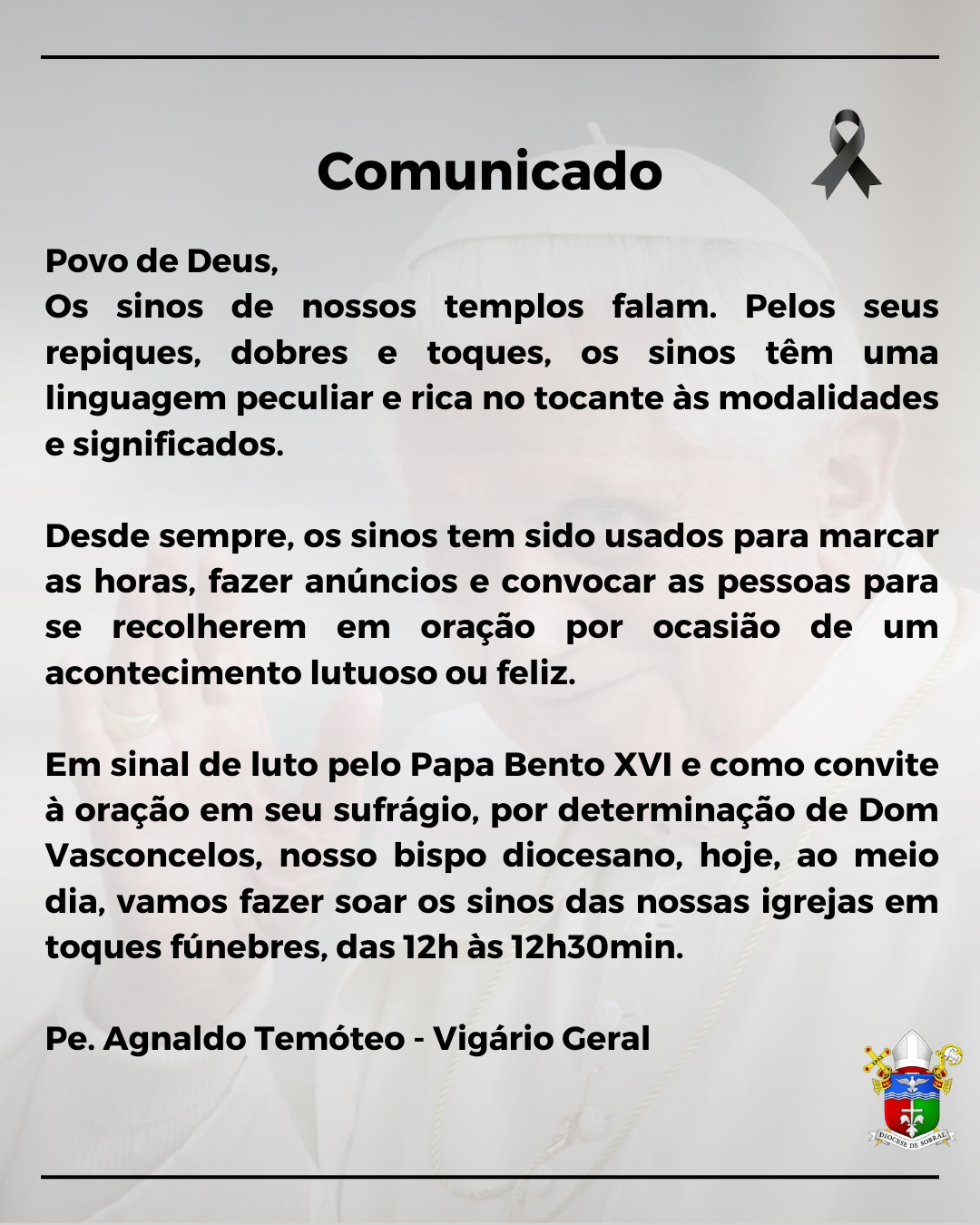 Nota da Diocese de Sobral.