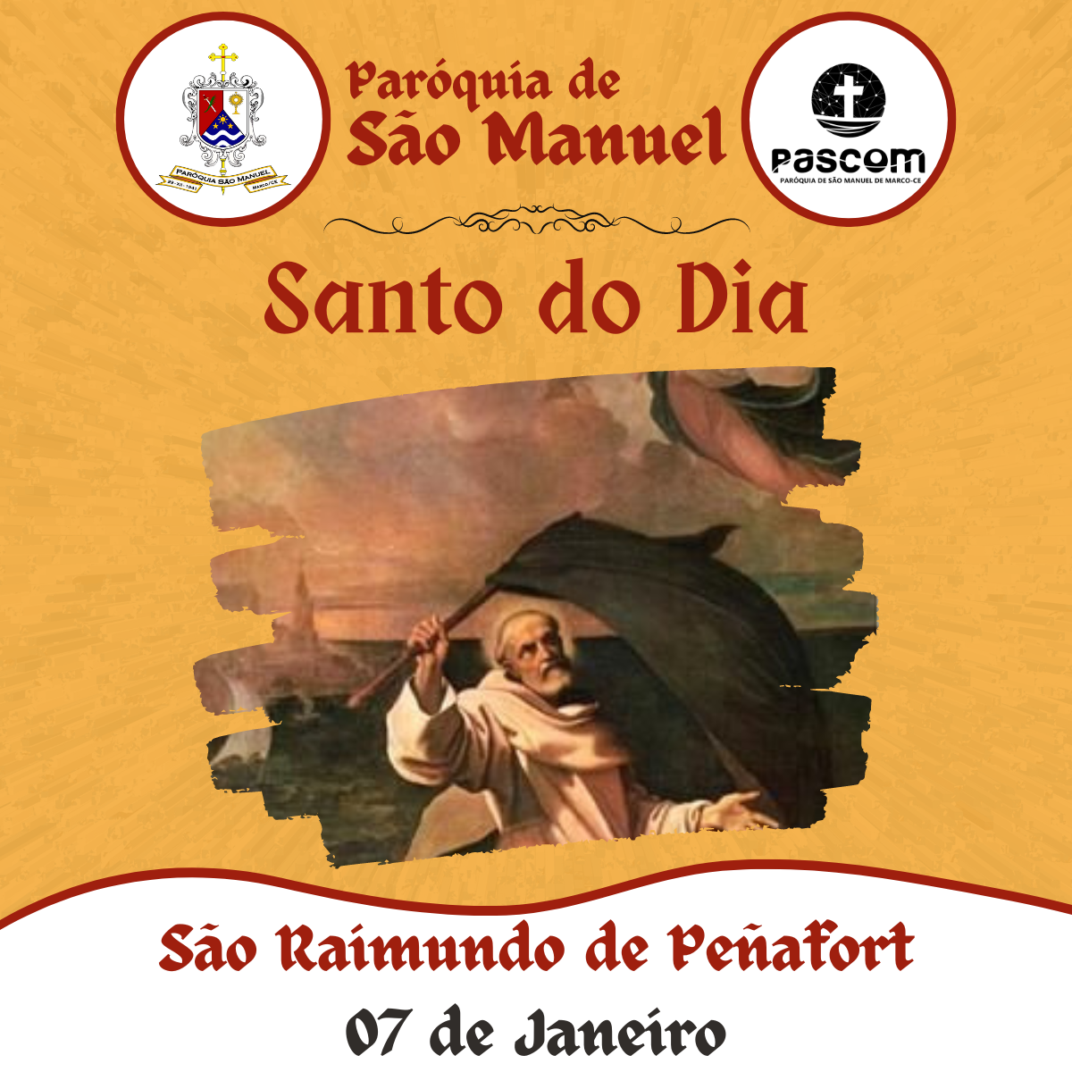 São Raimundo de Peñafort. Créditos: Paróquia de São Manuel