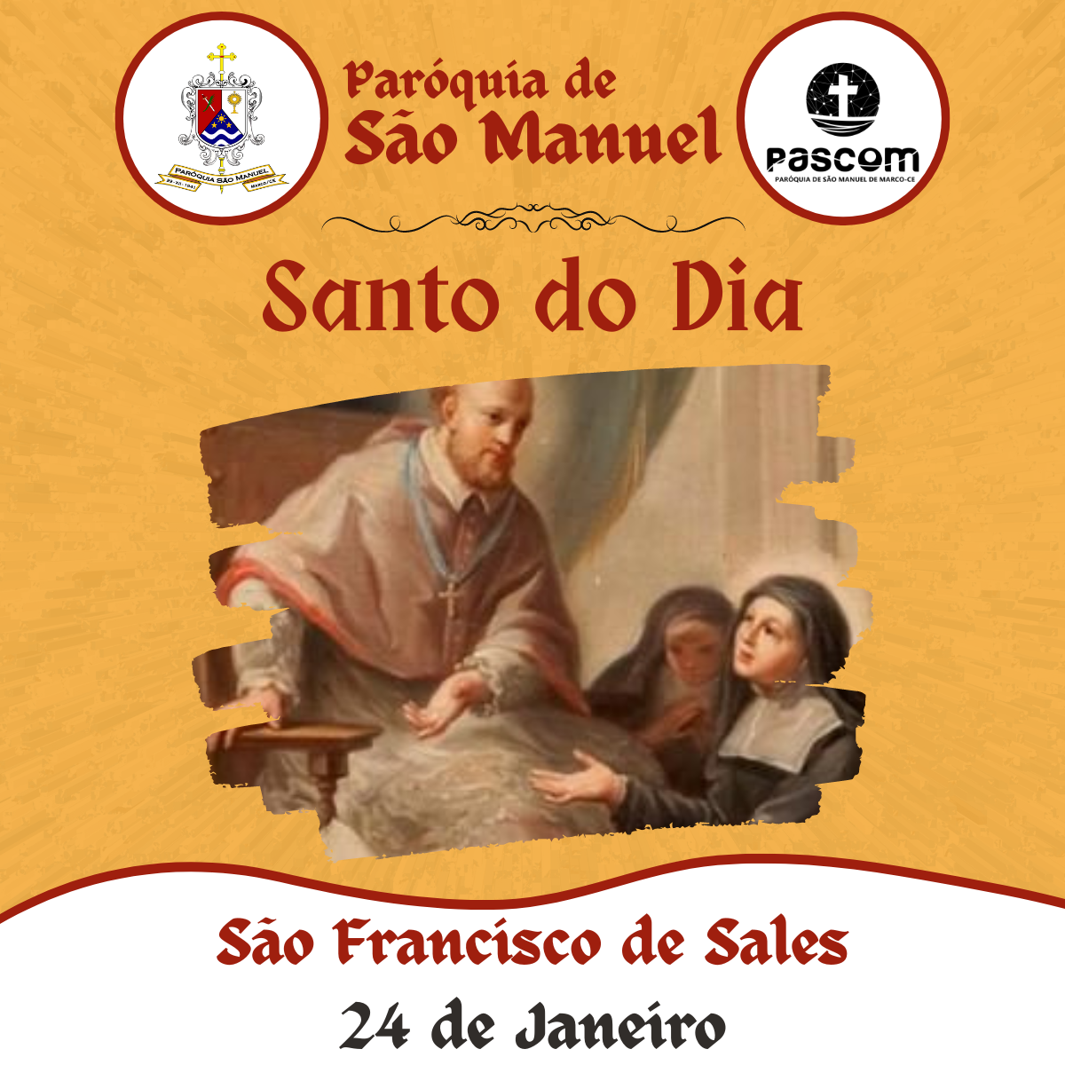 São Francisco de Sales. Créditos: Paróquia de São Manuel