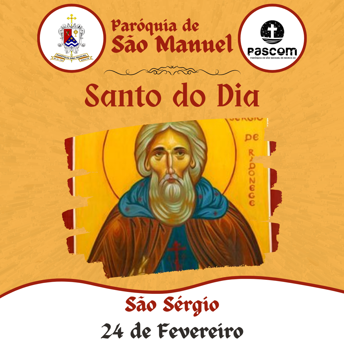 São Sérgio. Créditos: Paróquia de São Manuel