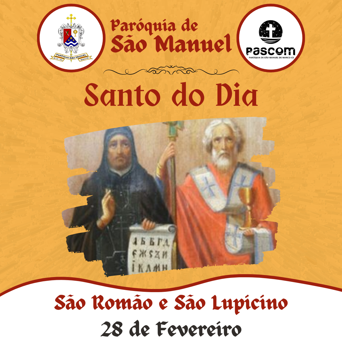 Santos Romão e Lupicino. Créditos: Paróquia de São Manuel