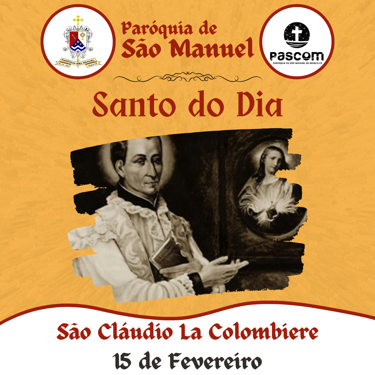 São Cláudio La Colombiere. Créditos: Paróquia de São Manuel