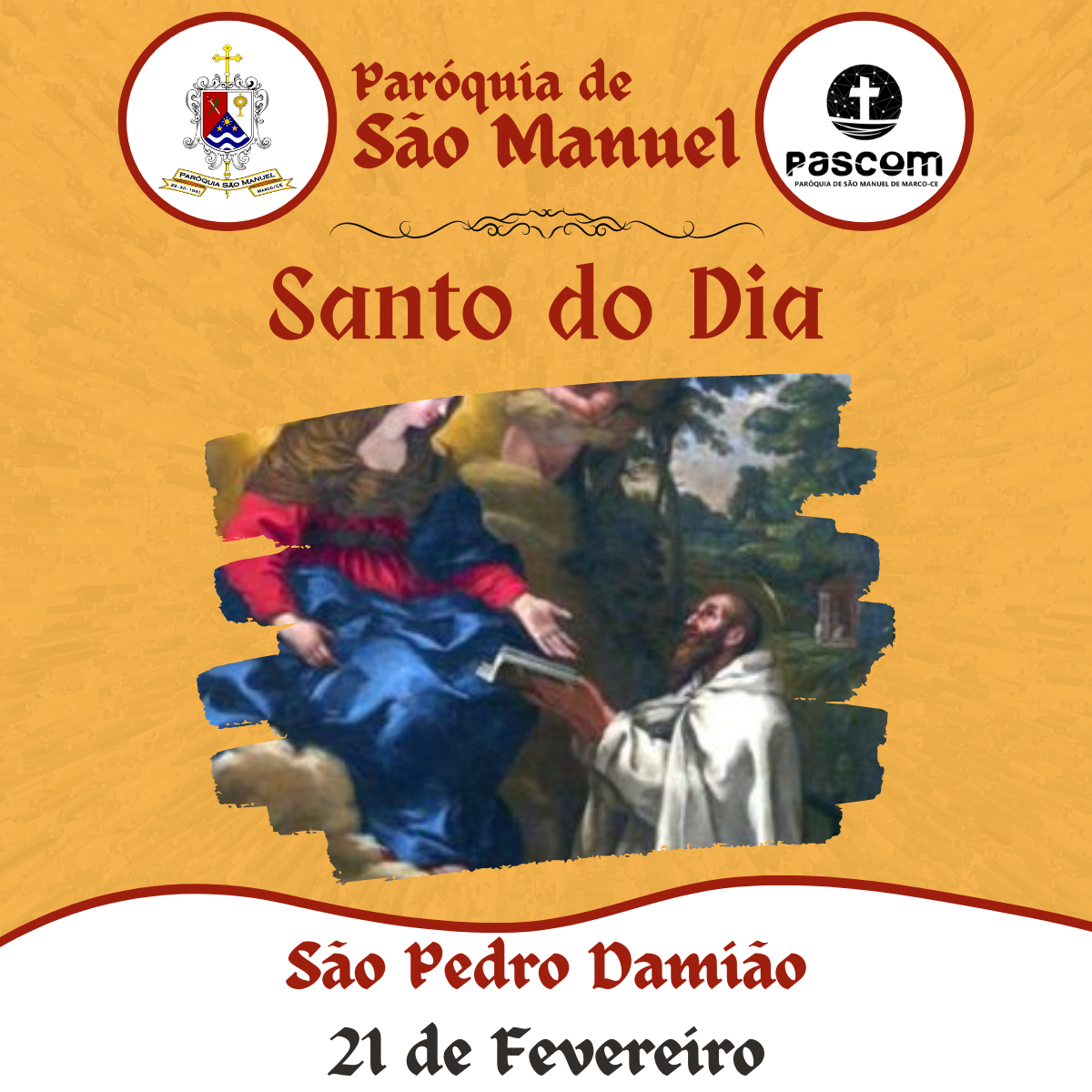 São Pedro Damião. Créditos: Paróquia de São Manuel