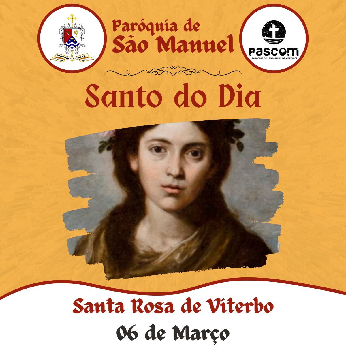 Santa Rosa de Viterbo. Créditos: Paróquia de São Manuel