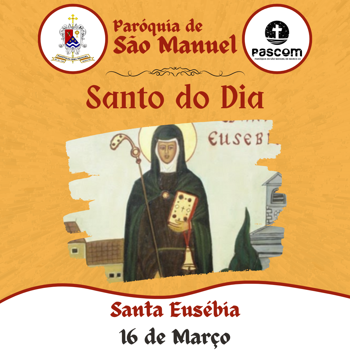 Santa Eusébia. Créditos: Paróquia de São Manuel