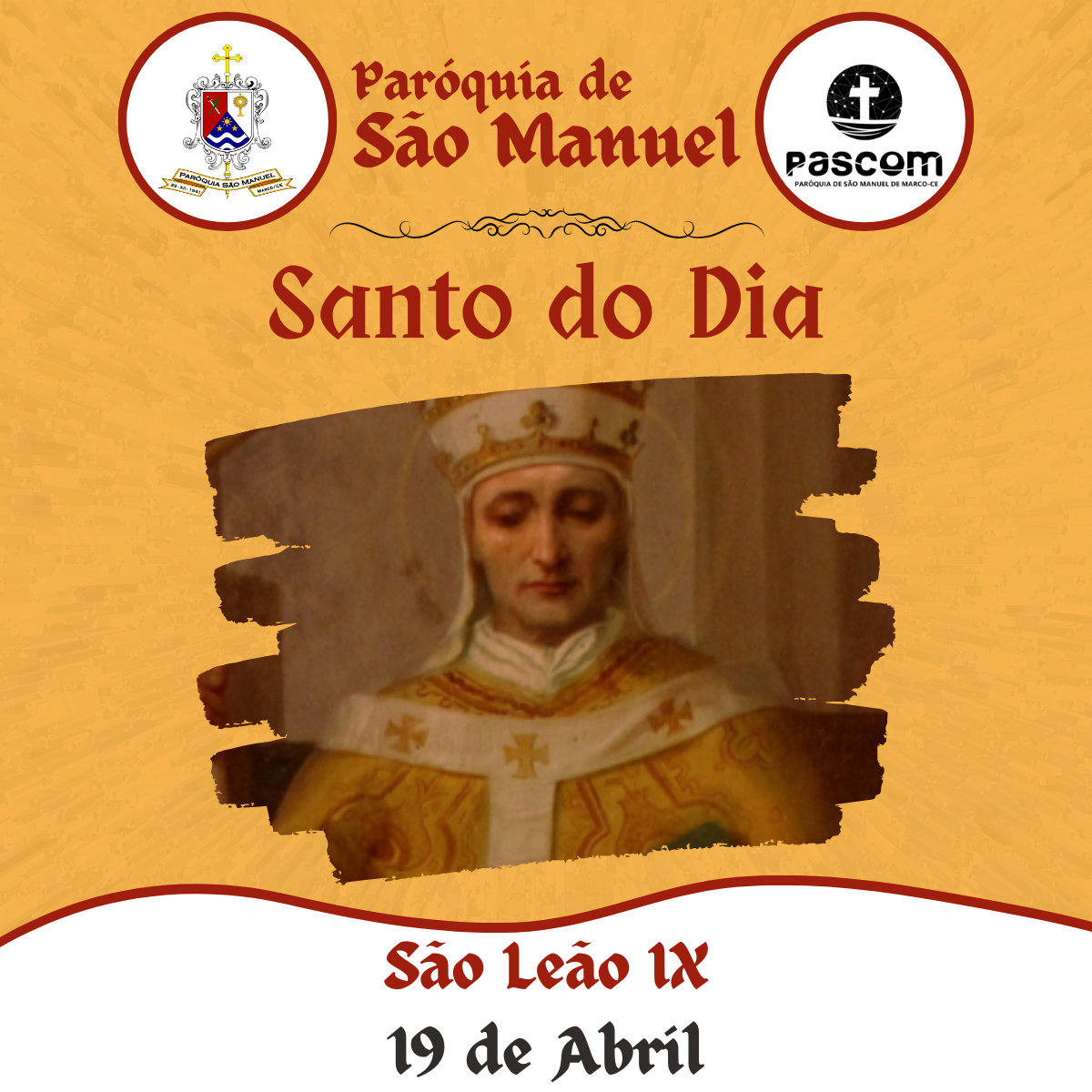 São Leão IX. Créditos: Paróquia de São Manuel